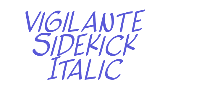 Vigilante Sidekick Italic Font Download