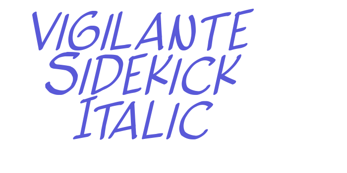 Vigilante Sidekick Italic Font