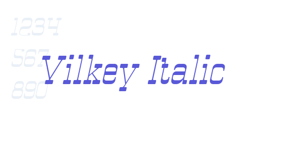 Vilkey Italic font