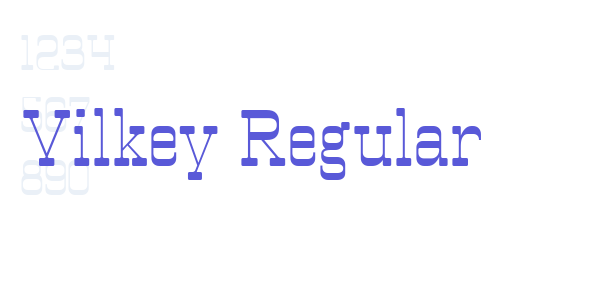 Vilkey Regular font