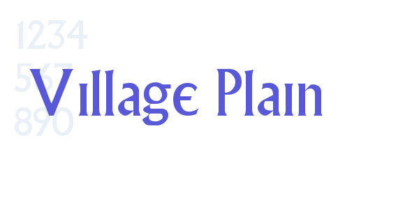 Village Plain font