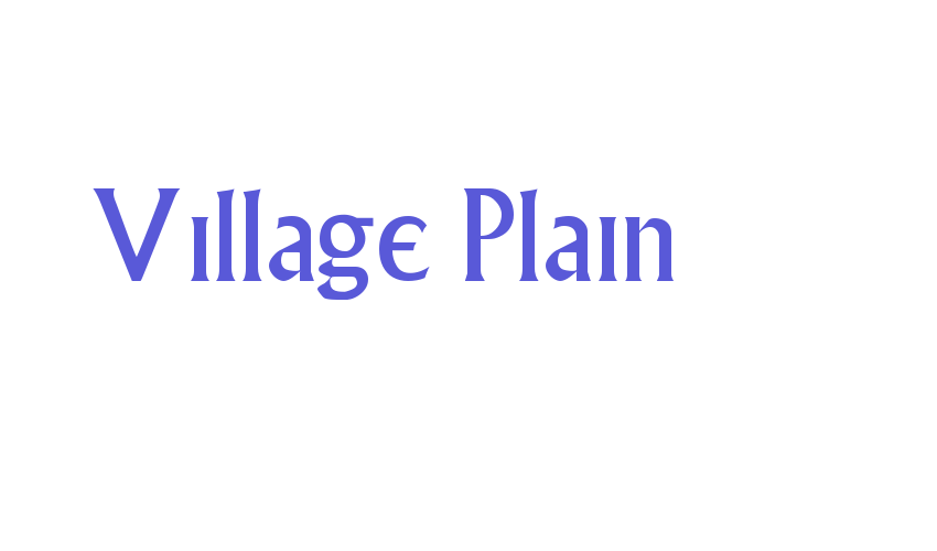 Village Plain Font