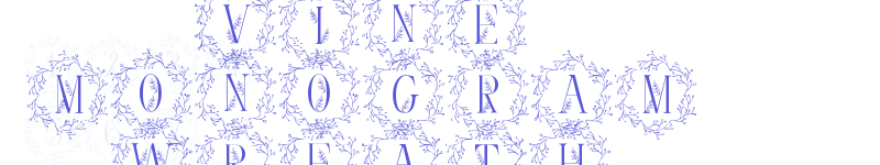 Vine Monogram Wreath-related font