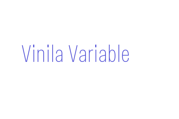 Vinila Variable Font