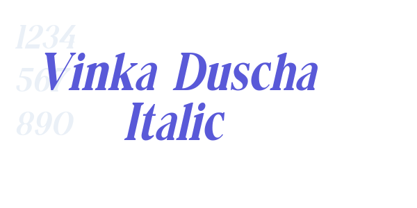 Vinka Duscha Italic font free