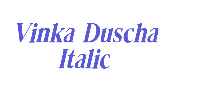 Vinka Duscha Italic Font