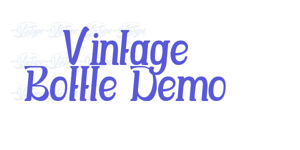 Vintage Bottle Demo font free