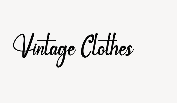 Vintage Clothes Font