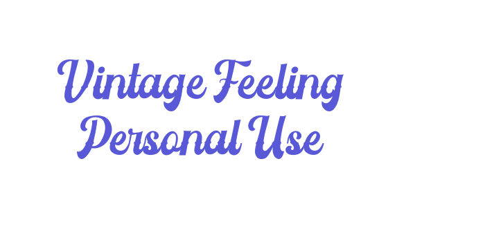 Vintage Feeling Personal Use Font Download