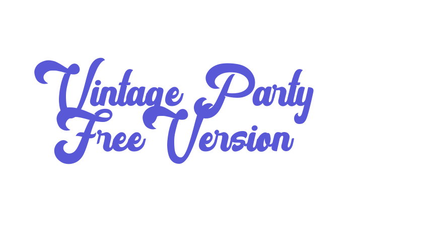 Vintage Party FreeVersion Font Download