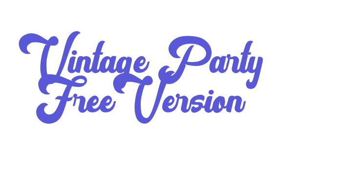 Vintage Party FreeVersion Font Download