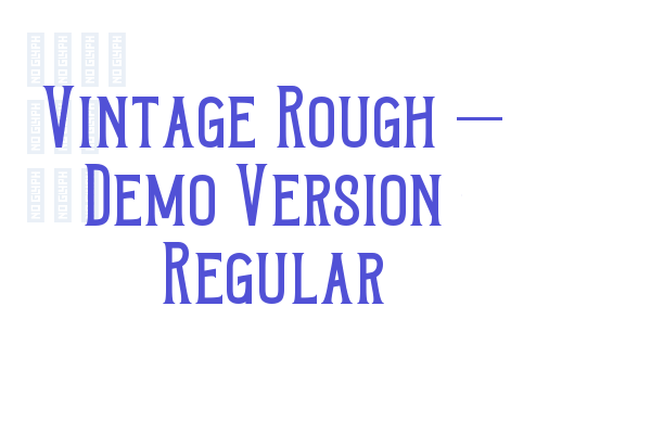 Vintage Rough – Demo Version Regular