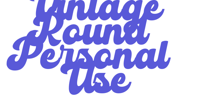 Vintage Round Personal Use Font Download