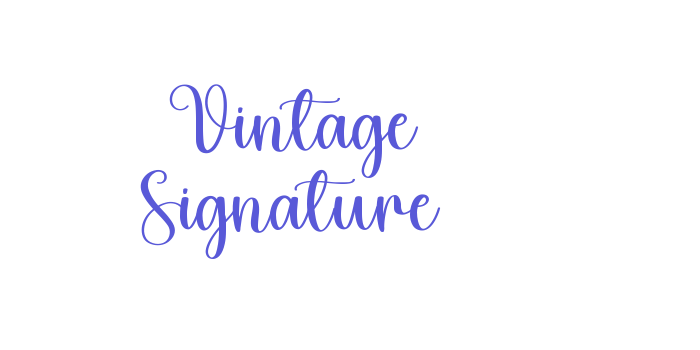 Vintage Signature Font Download