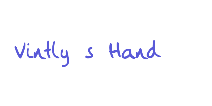 Vintly’s Hand Font