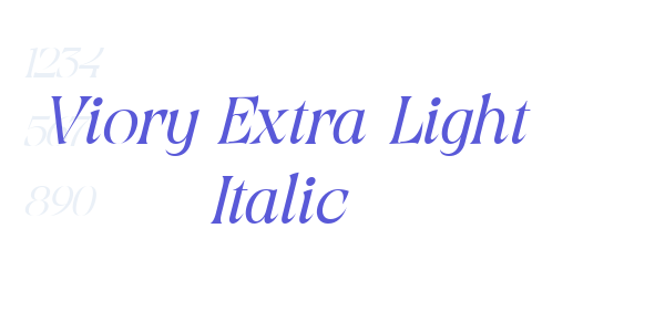 Viory Extra Light Italic font free