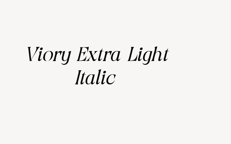 Viory Extra Light Italic Font