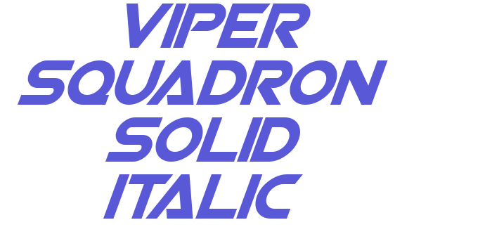 Viper Squadron Solid Italic Font Download