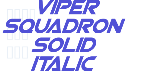 Viper Squadron Solid Italic-font-download