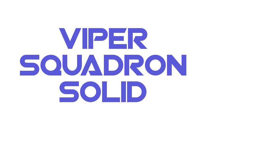 Viper Squadron Solid Font