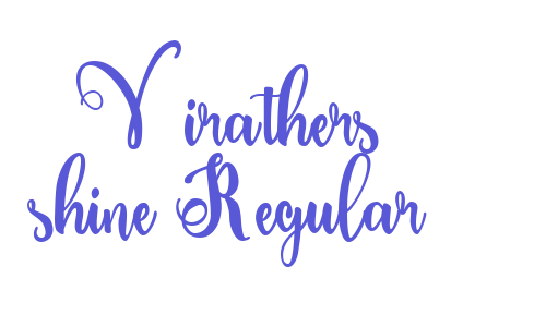 Virathers shine Regular Font