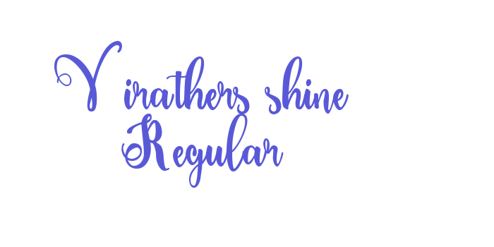 Virathers shine Regular Font Download