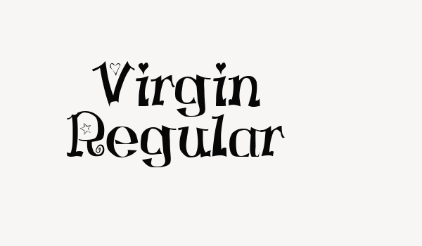 Virgin Regular Font