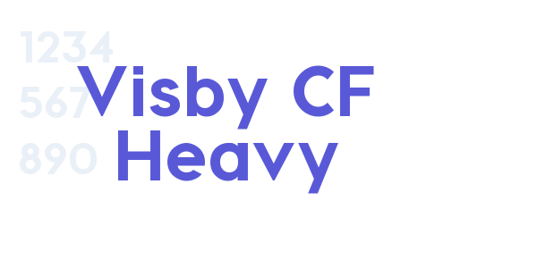 Visby CF Heavy font free