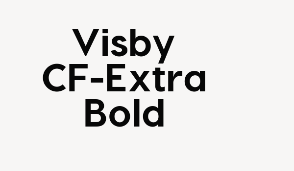 Visby CF-Extra Bold Font