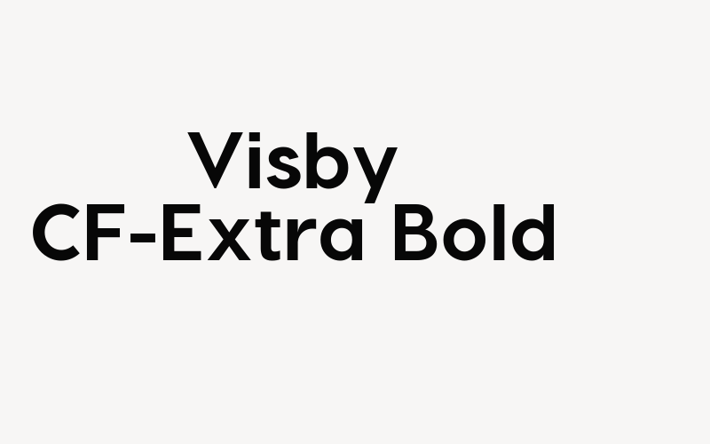 Visby CF-Extra Bold Font