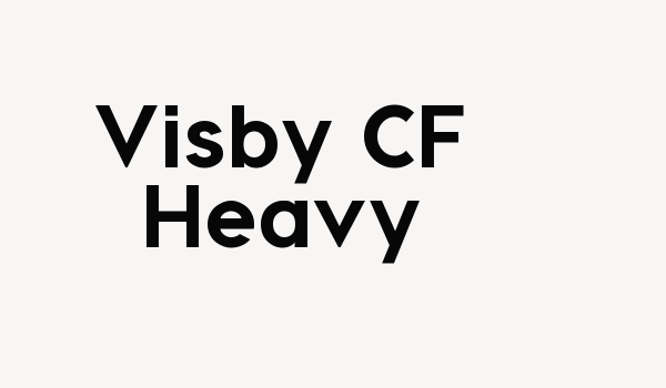 Visby CF Heavy Font