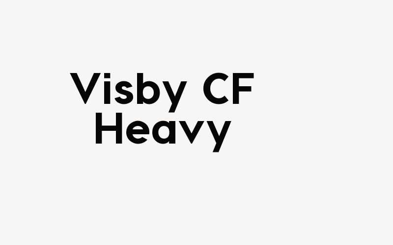 Visby CF Heavy Font