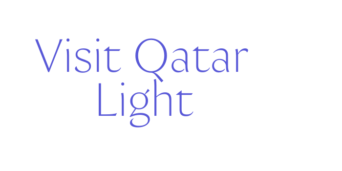 Visit Qatar Light Font