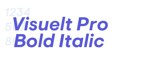 Visuelt Pro Bold Italic font free