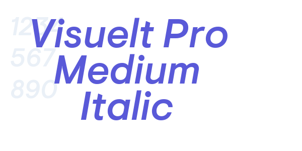 Visuelt Pro Medium Italic font free