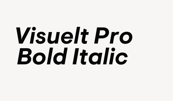 Visuelt Pro Bold Italic Font