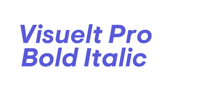 Visuelt Pro Bold Italic Font Download