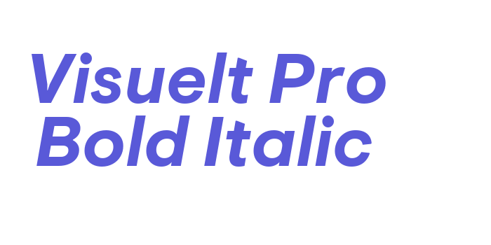 Visuelt Pro Bold Italic Font