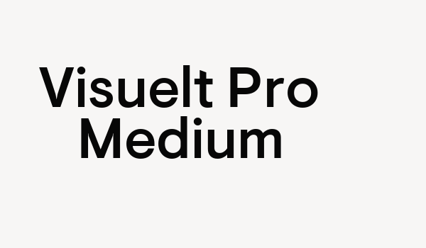 Visuelt Pro Medium Font