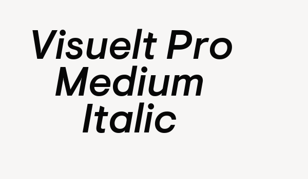 Visuelt Pro Medium Italic Font