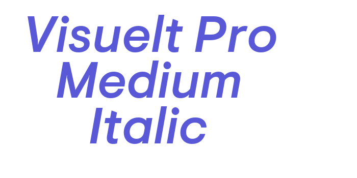 Visuelt Pro Medium Italic Font