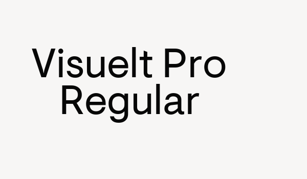 Visuelt Pro Regular Font