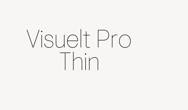 Visuelt Pro Thin Font