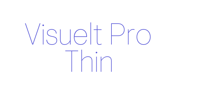 Visuelt Pro Thin Font