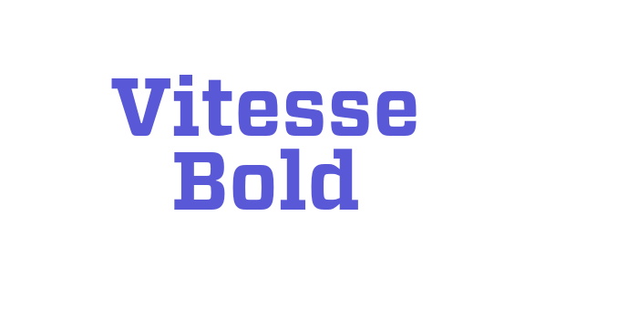 Vitesse Bold Font Download