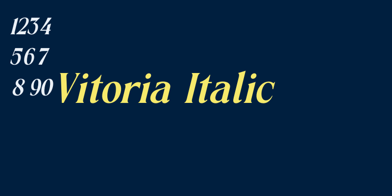 Vitoria Italic font free