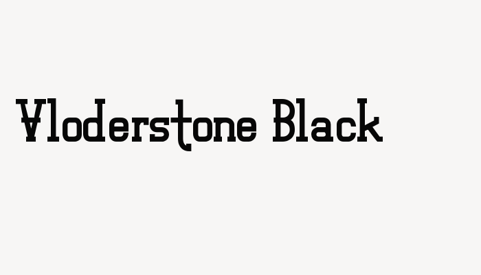 Vloderstone Black font download