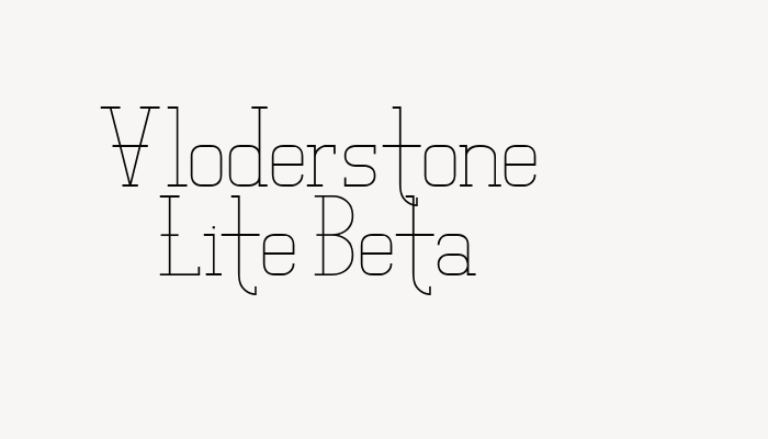 Vloderstone Lite Beta font download