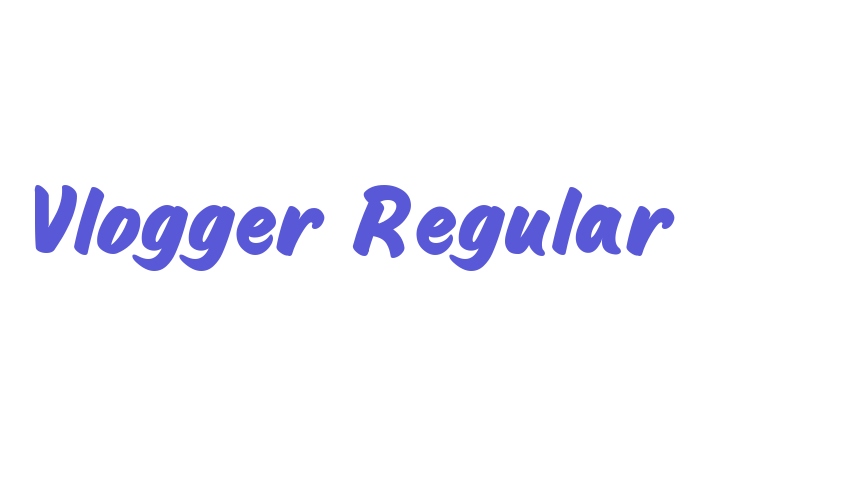 Vlogger Regular Font