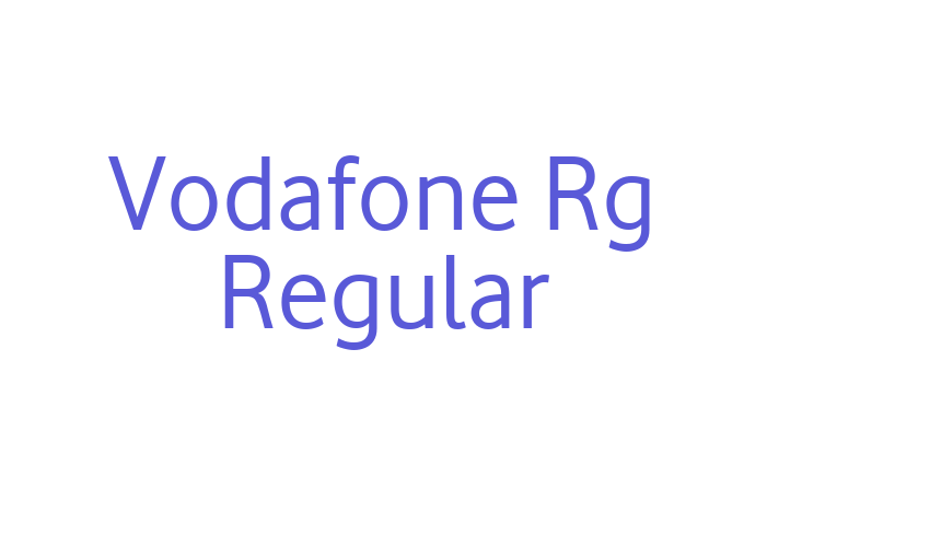 Vodafone Rg Regular Font Download